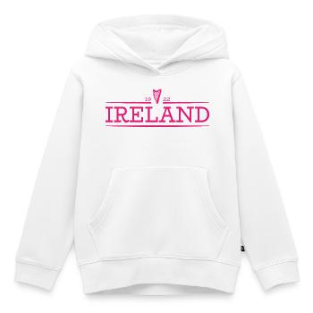 Irlande - Irlande - Irlandais - Irlandais - Harpe - Sweat Premium à capuche enfant bio - blanc - Devant - AI Model Kid Female (0cm)