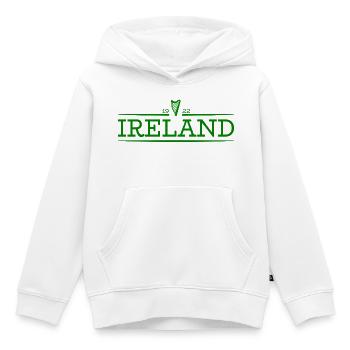 Irlande - Irlande - Irlandais - Irlandais - Harpe - Sweat Premium à capuche enfant bio - blanc - Devant - AI Model Kid Female (0cm)