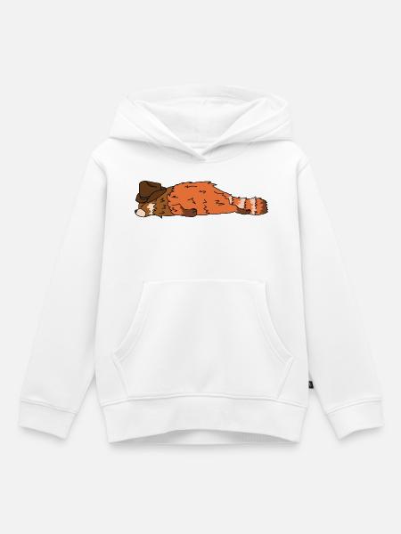 18_red_panda - Kinder Premium Organic Hoodie - Weiß