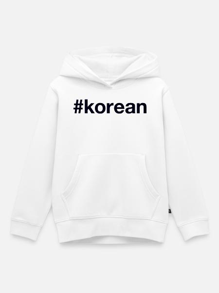 Korea Koreanisch - Kinder Premium Organic Hoodie - Weiß