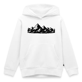 Montagnes Symbole des Alpes - Sweat Premium à capuche enfant bio - blanc - Devant - AI Model Kid Female (0cm)