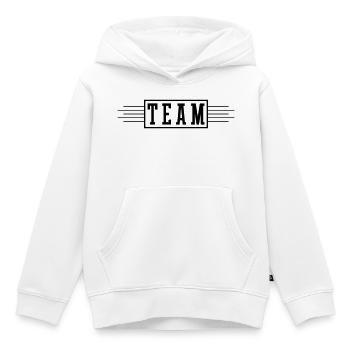 Team Strich - Kinder Premium Organic Hoodie - Weiß - Vorne - AI Model Kid Female (0cm)