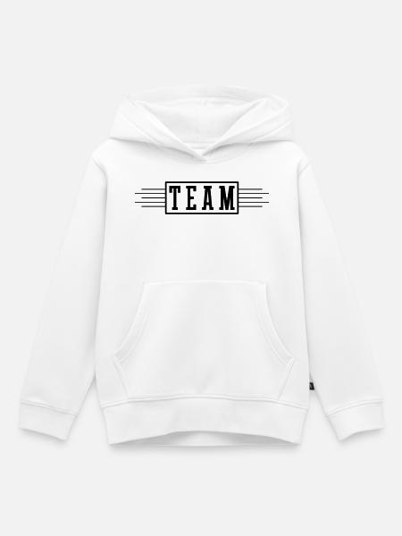 Team Strich - Kinder Premium Organic Hoodie - Weiß