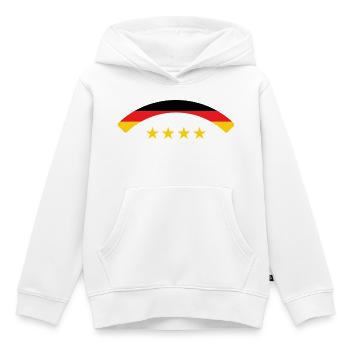 Drapeau Allemand - Allemagne - Sweat Premium à capuche enfant bio - blanc - Devant - AI Model Kid Female (0cm)