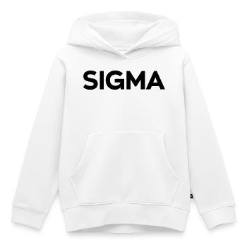 Segma - Kinder Premium Organic Hoodie - Weiß - Vorne - AI Model Kid Female (0cm)