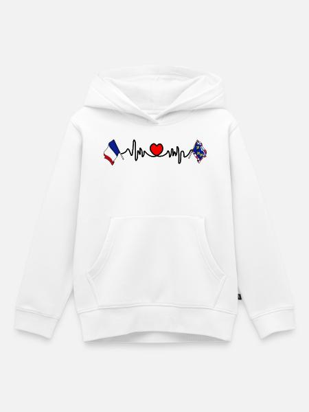 Centre-Val de Loire Herzschlag Frankreich - Kinder Premium Organic Hoodie - Weiß