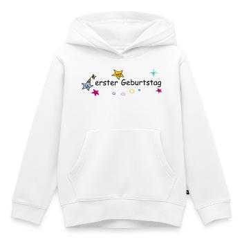 Birthday - Kids Premium Organic Hoodie - white - Front - AI Model Kid Female (0cm)