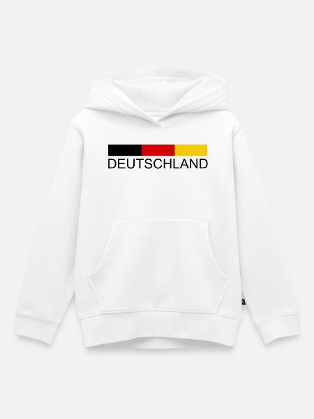 Deutschland  - Kinder Premium Organic Hoodie - Weiß