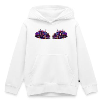 Neon-Trucks - Kinder Premium Organic Hoodie - Weiß - Vorne - AI Model Kid Female (0cm)