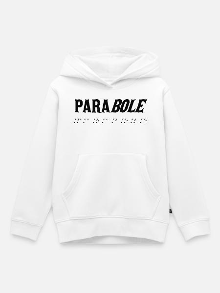 Schwarzer Braille-Tippfehler - Kinder Premium Organic Hoodie - Weiß