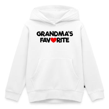 Favorite Grandchild Red Heart Grandma's Favorite - Kinder Premium Organic Hoodie - Weiß - Vorne - AI Model Kid Female (0cm)