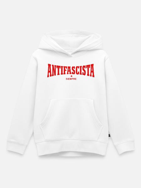 Antifascista Siempre – Antifa für immer - Kinder Premium Organic Hoodie - Weiß