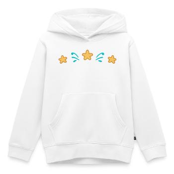 Éclats d'Étoiles Aqua - Sweat Premium à capuche enfant bio - blanc - Devant - AI Model Kid Female (0cm)