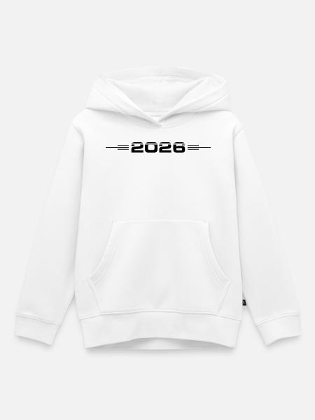 2026 Jahr - Kinder Premium Organic Hoodie - Weiß