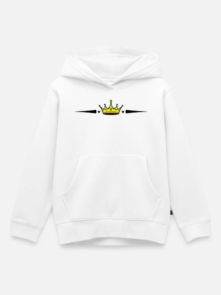 Krone Element - Kinder Premium Organic Hoodie - Weiß