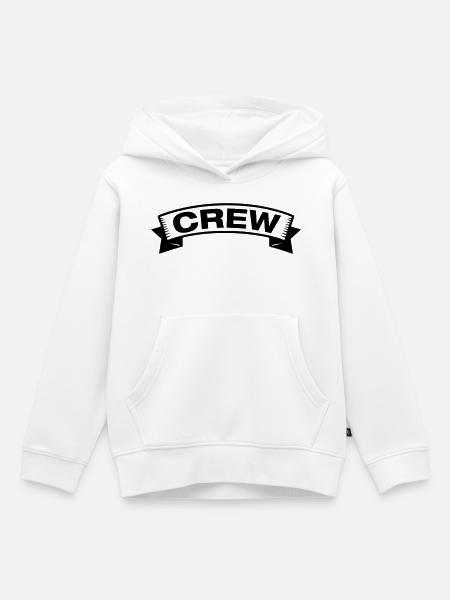 Crew Banderole - Kinder Premium Organic Hoodie - Weiß