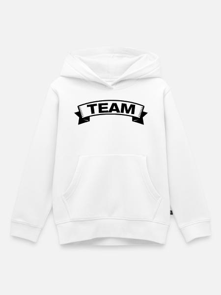 Team Banderole - Kinder Premium Organic Hoodie - Weiß