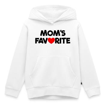 Enfant préféré Chéri de maman Je suis le préféré de maman - Sweat Premium à capuche enfant bio - blanc - Devant - AI Model Kid Female (0cm)