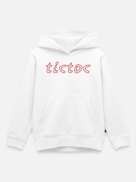 tictoc - Kinder Premium Organic Hoodie - Weiß