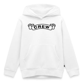Banderole de l’équipage - Sweat Premium à capuche enfant bio - blanc - Devant - AI Model Kid Female (0cm)