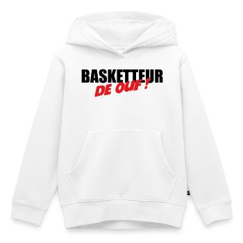 Basketballspieler der Welt – spaßige Leidenschaftssportleistung - Kinder Premium Organic Hoodie - Weiß - Vorne - AI Model Kid Female (0cm)