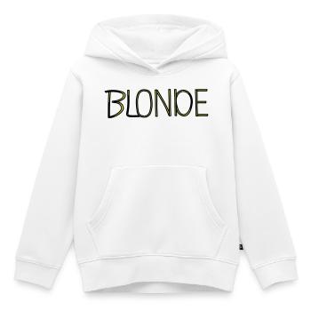 Blonde - Kinder Premium Organic Hoodie - Weiß - Vorne - AI Model Kid Female (0cm)