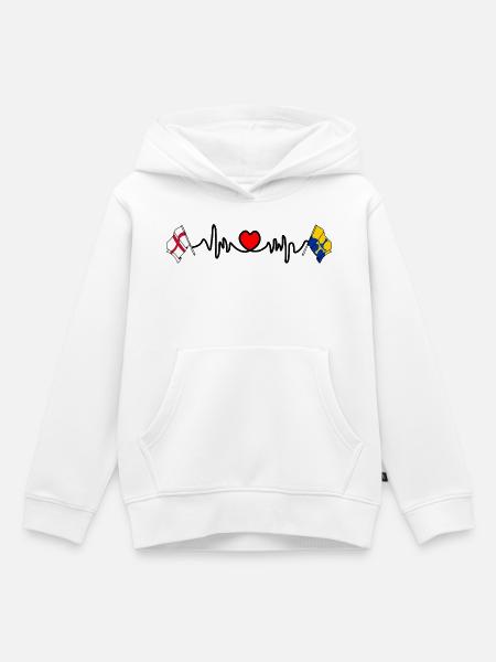 Durham & England-Flagge - Kinder Premium Organic Hoodie - Weiß