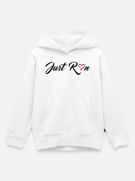Lauf einfach - Kinder Premium Organic Hoodie - Weiß