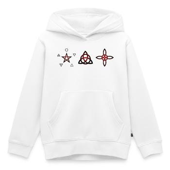 Wicca-Symbole – Mystische Kunst - Kinder Premium Organic Hoodie - Weiß - Vorne - AI Model Kid Female (0cm)