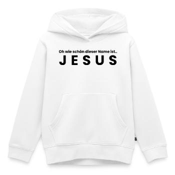 Der Name Jesus - christliche klamotten - Kinder Premium Organic Hoodie - Weiß - Vorne - AI Model Kid Female (0cm)