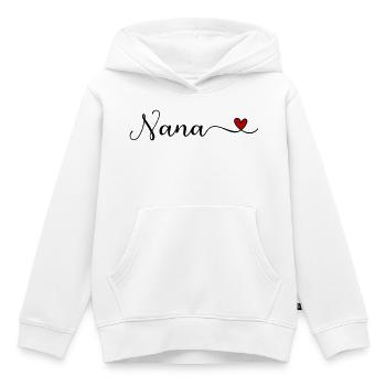 Mémé - Sweat Premium à capuche enfant bio - blanc - Devant - AI Model Kid Female (0cm)