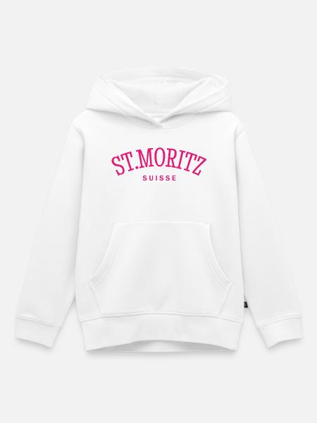 St. Moritz - Suisse - Schweiz - Swiss - Kinder Premium Organic Hoodie - Weiß