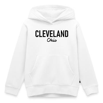 Cleveland - Ohio - USA - United States of America - Kids Premium Organic Hoodie - white - Front - AI Model Kid Female (0cm)