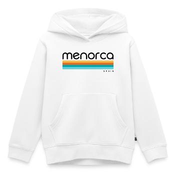 Minorque - Espagne - Espagne - Espagne - Îles Baléares - Sweat Premium à capuche enfant bio - blanc - Devant - AI Model Kid Female (0cm)