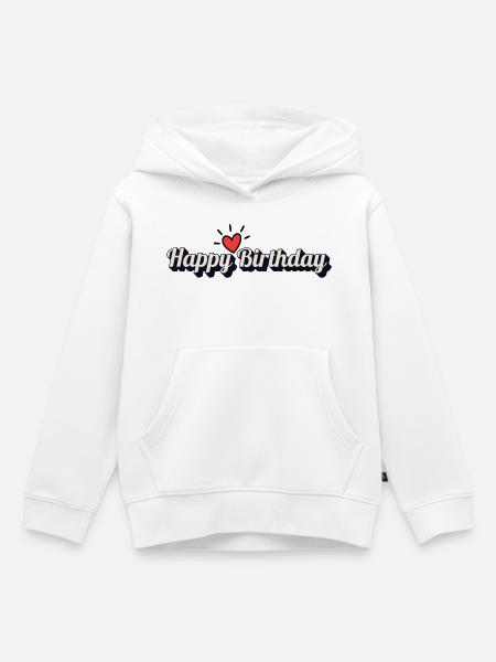Happy Birthday - Kinder Premium Organic Hoodie - Weiß