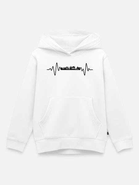Rom Skyline Herzschlag Rom - Kinder Premium Organic Hoodie - Weiß