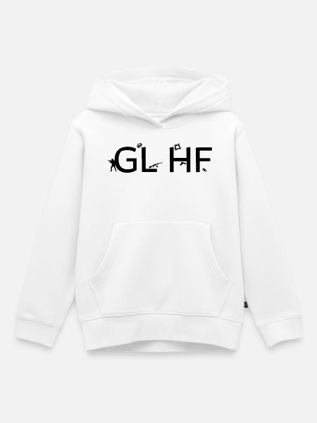 Good luck have fun - Kinder Premium Organic Hoodie - Weiß