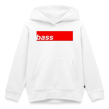 Basse - Sweat Premium à capuche enfant bio - blanc - Devant - AI Model Kid Female (0cm)