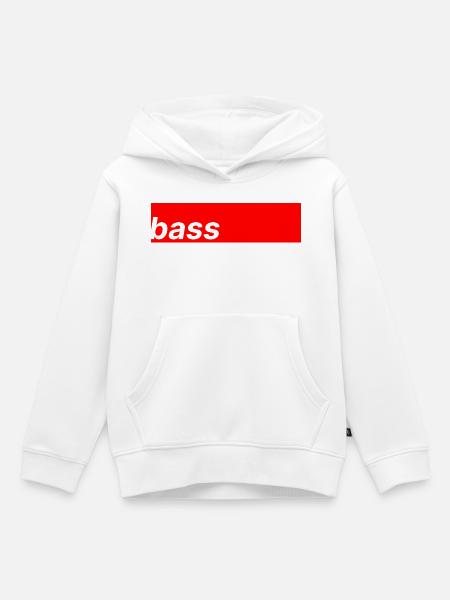 Bass - Kinder Premium Organic Hoodie - Weiß