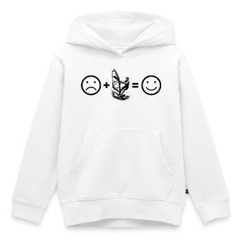 Direkte Windsurfing Aussage - Kinder Premium Organic Hoodie - Weiß - Vorne - AI Model Kid Female (0cm)