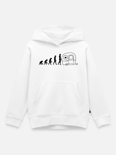 EVOLUTION CAMPING! WOHNMOBIL VANLIFE - Kinder Premium Organic Hoodie - Weiß