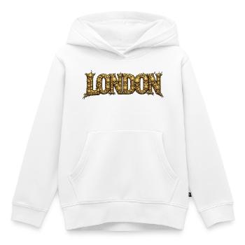 Fontaine du Crâne d’Or - Sweat Premium à capuche enfant bio - blanc - Devant - AI Model Kid Female (0cm)