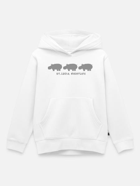 st.lucia_nightlife_1 - Kinder Premium Organic Hoodie - Weiß