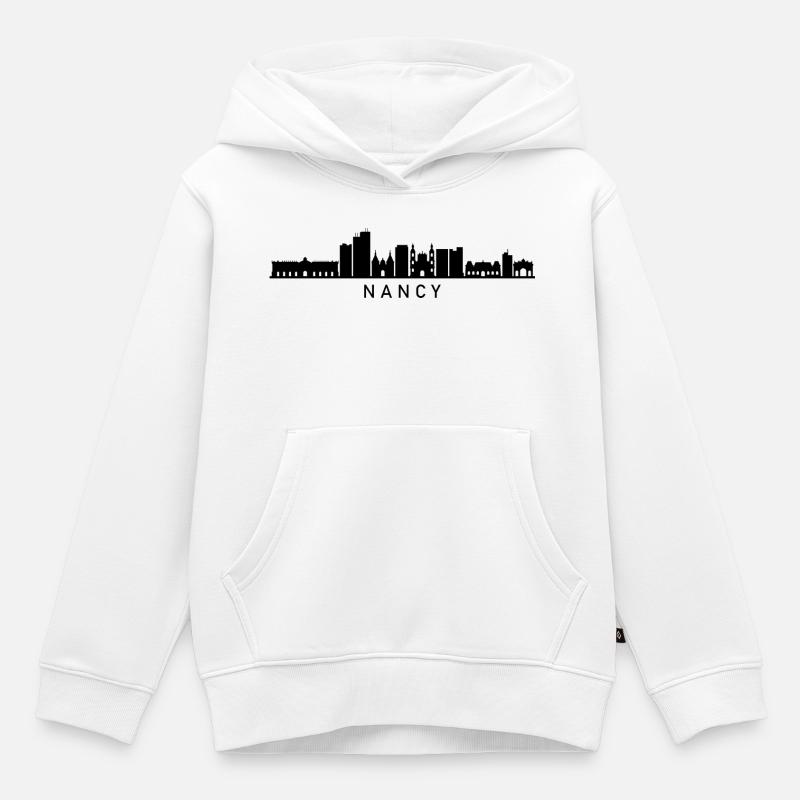 Skyline Nancy - Sweat Premium à capuche enfant bio - blanc