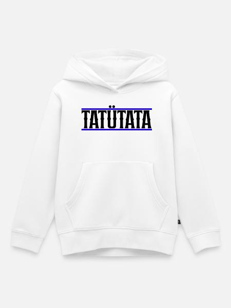 Tatuetata_-_blau - Kinder Premium Organic Hoodie - Weiß