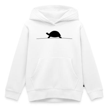 Schildkröte Silhouette - Kinder Premium Organic Hoodie - Weiß - Vorne - AI Model Kid Female (0cm)