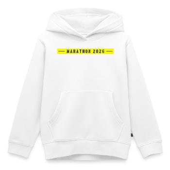 Marathon 2026 - Kinder Premium Organic Hoodie - Weiß - Vorne - AI Model Kid Female (0cm)