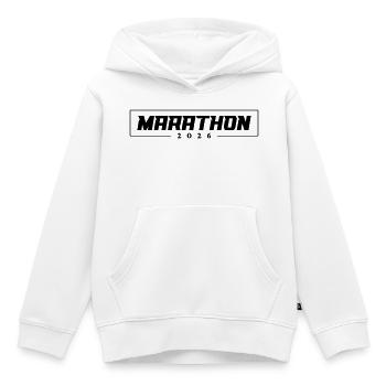 Marathon 2026 - Kinder Premium Organic Hoodie - Weiß - Vorne - AI Model Kid Female (0cm)