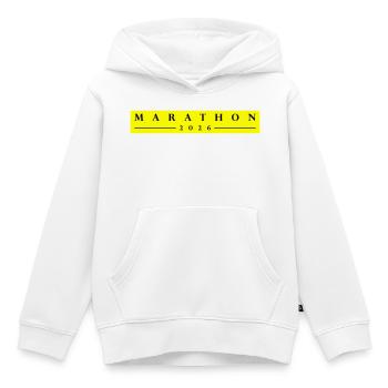 Marathon 2026 - Kinder Premium Organic Hoodie - Weiß - Vorne - AI Model Kid Female (0cm)