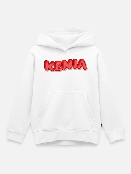 Kenia - Kinder Premium Organic Hoodie - Weiß